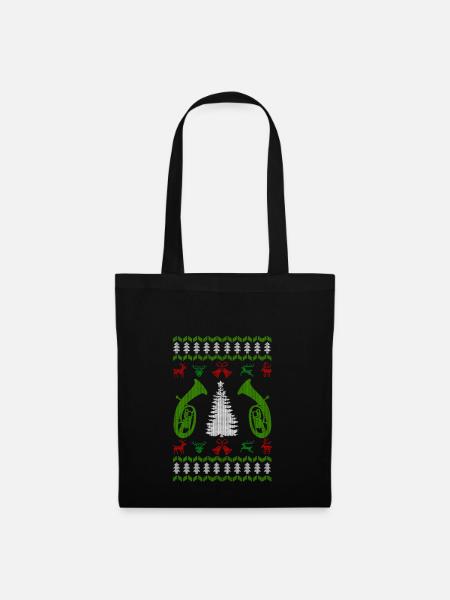music bariton ugly christmas - Stoffbeutel - Schwarz