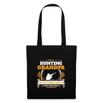 Jagd-Großvater-Hemd-Geschenk-Idee - Stoffbeutel - Schwarz - Vorne