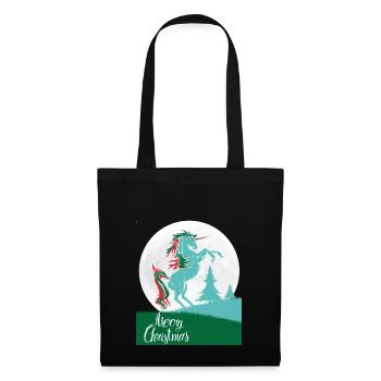 cadeau shirt licorne Joyeux Noël - Sac en tissu - noir - Devant