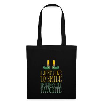 J'aime juste sourire, sourire mes elfes préférés - Sac en tissu - noir - Devant