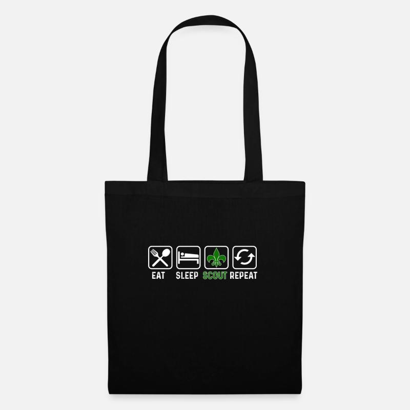 Eat Sleep Scout Repeat - Stoffbeutel - Schwarz