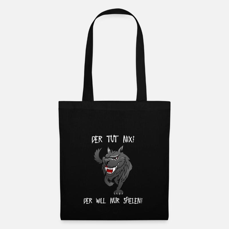 He does not dog - Tote Bag - black