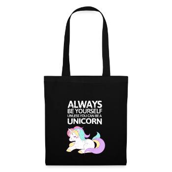 Soyez toujours ou être youself Unicorn - Sac en tissu - noir - Devant
