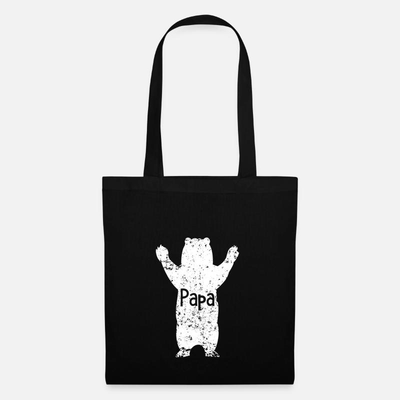 Big Papa Bear Hug - Stoffbeutel - Schwarz