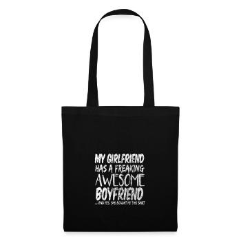 flippe petit ami impressionnant valentines cadeau jour - Sac en tissu - noir - Devant