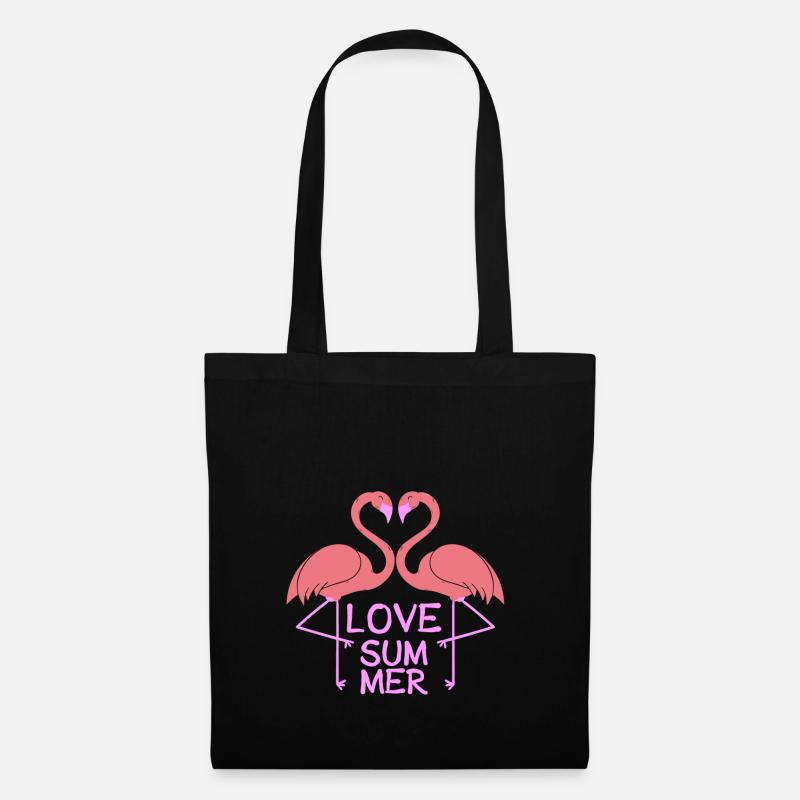 Flamingo Love Summer - Stoffbeutel - Schwarz