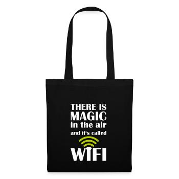 WIFI Magic Nerd Shirt - Magic in the Air - Tote Bag - black - Front