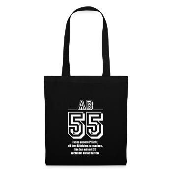 55 Jahre Jubiläum 55. Geburtstag T-Shirt - Stoffbeutel - Schwarz - Vorne