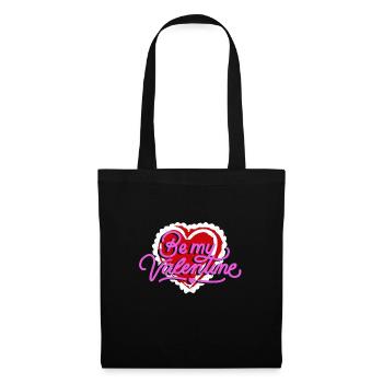 Shop Be My Valentine Red Heart Gift Design - Tote Bag - black - Front