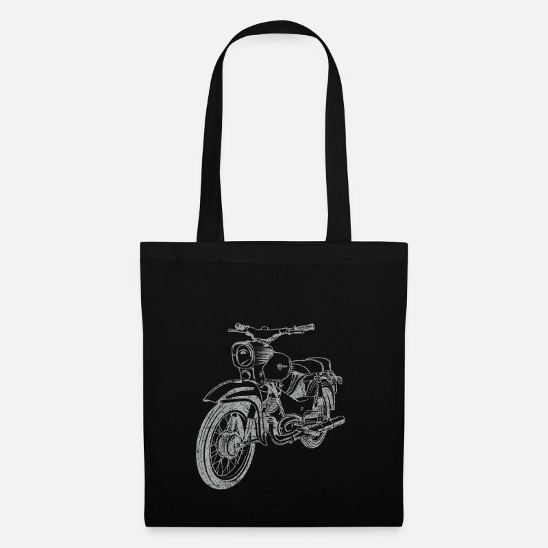 Simson Star Vintage Lineart Silhouette - Stoffbeutel - Schwarz