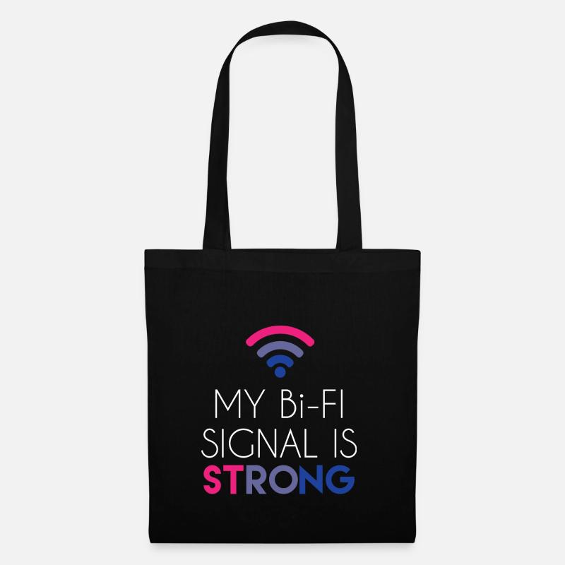 Bi-Fi - Bisexual - Gay Pride - Bi - Geschenk - Stoffbeutel - Schwarz