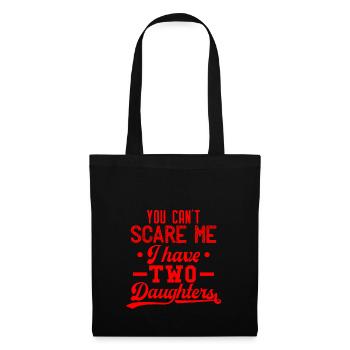 Vous ne pouvez pas me faire peur que j'ai deux filles - rouge - Sac en tissu - noir - Devant