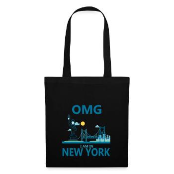 NEW YORK - Stoffbeutel - Schwarz - Vorne