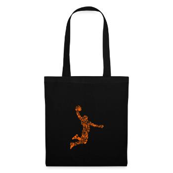 Joueur de basket-ball - Sac en tissu - noir - Devant