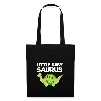 Vert Little Baby Saurus v2 - Sac en tissu - noir - Devant