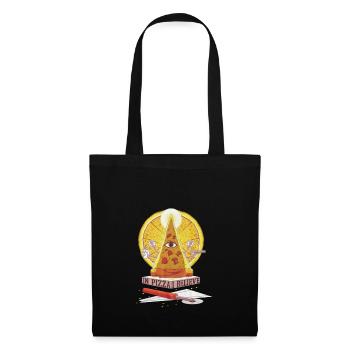 Croire en pizza - Sac en tissu - noir - Devant