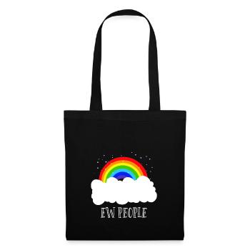 Ew People Rainbow Cloud Funny Sarcastic - Tote Bag - black - Front