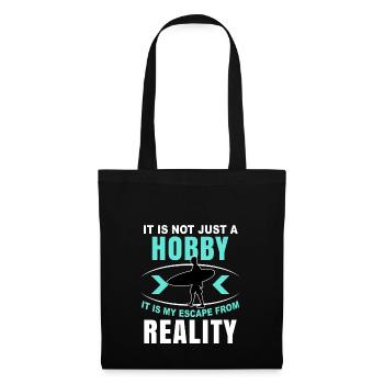 Surf Surfin cadeau Surfer Girl Surfer Surfboard - Sac en tissu - noir - Devant
