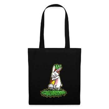 Ich liebe Golf Golfer Osterhase Geschenk Ostern - Stoffbeutel - Schwarz - Vorne