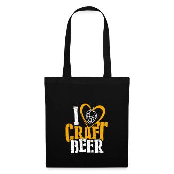 Love Craft Beer - Craft Beer Hops Gift - Tote Bag - black - Front