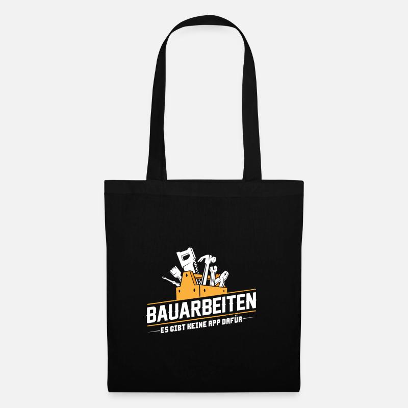 Bauarbeiter · Baustelle · Bagger · Bauarbeiten - Stoffbeutel - Schwarz