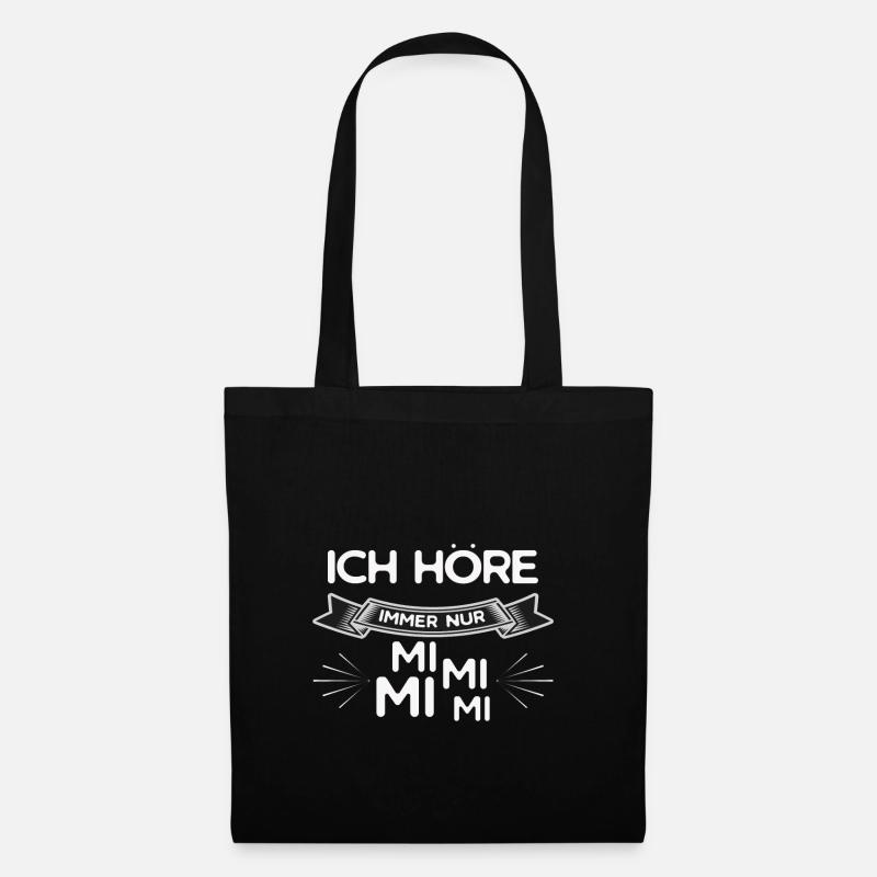 Ich hoere immer nur mimimi - Stoffbeutel - Schwarz