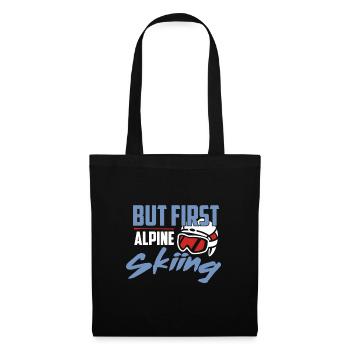 But first alpine skiing t-shirt - Tote Bag - black - Front