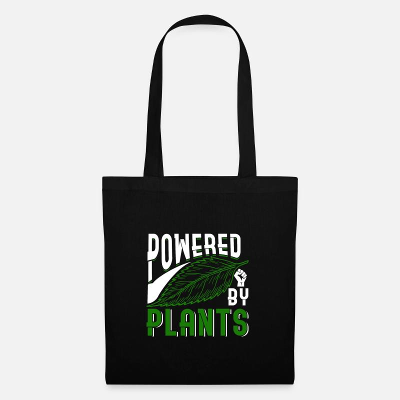 Powered By Plants - Stoffbeutel - Schwarz