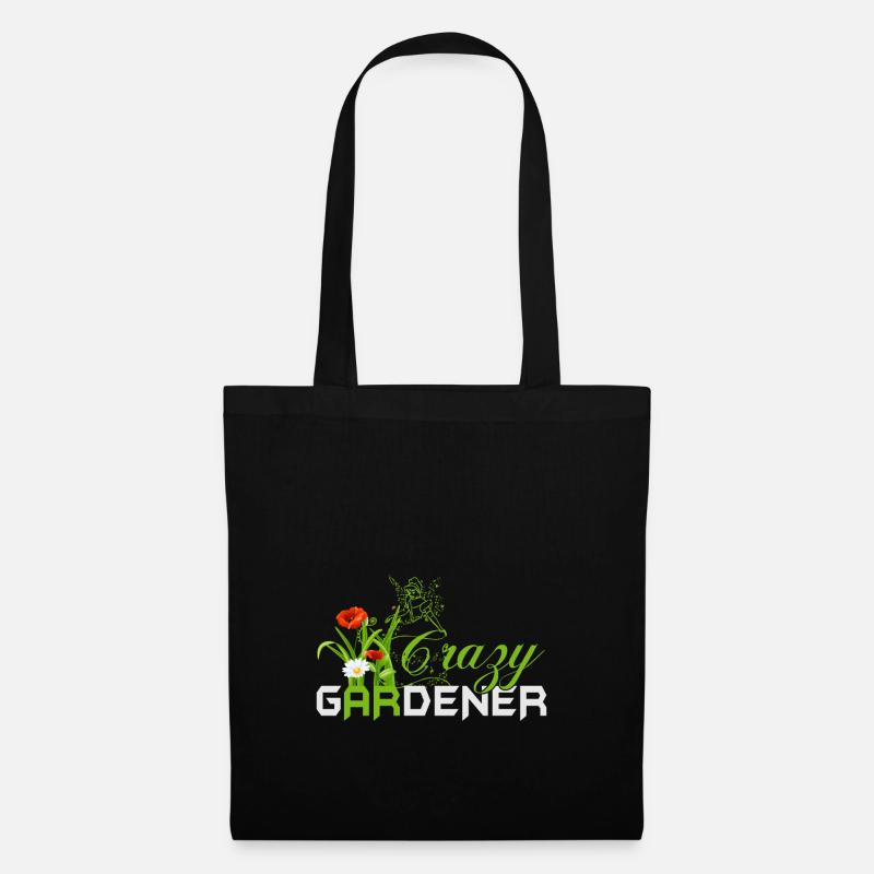 Verrückter Gärtner Gartenarbeit Geschenkidee - Stoffbeutel - Schwarz
