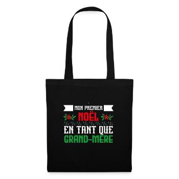 Premier noël en tant que Grand-Mère - Sac en tissu - noir - Devant