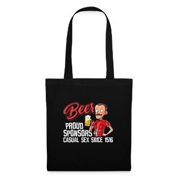 Beer - Proud Sponsor for casual Sex - Stoffbeutel - Schwarz - Vorne