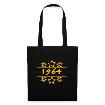 Jahrgang 1964 - Stoffbeutel - Schwarz - Vorne