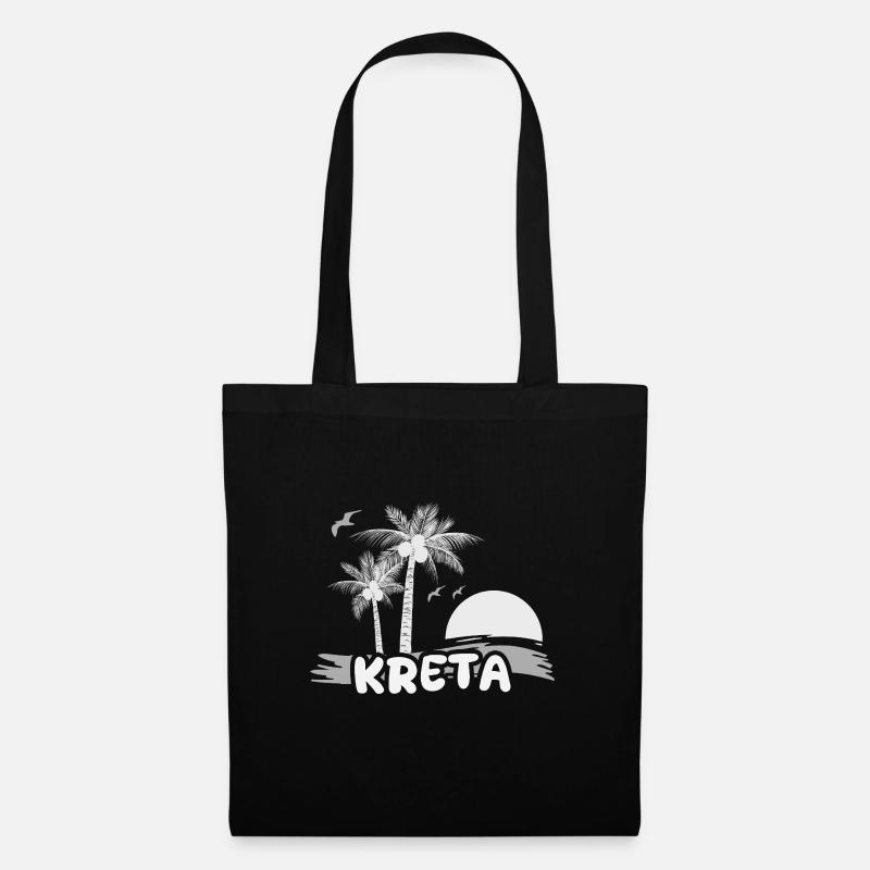 Strand Kreta - Stoffbeutel - Schwarz
