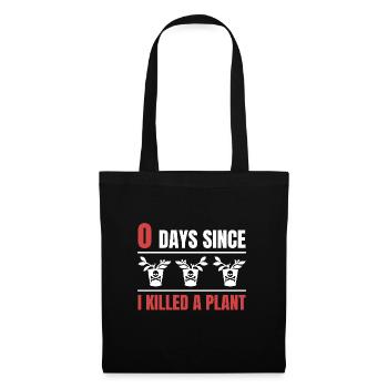 Jardinier 0 jours depuis que j’ai tué un amoureux des plantes - Sac en tissu - noir - Devant