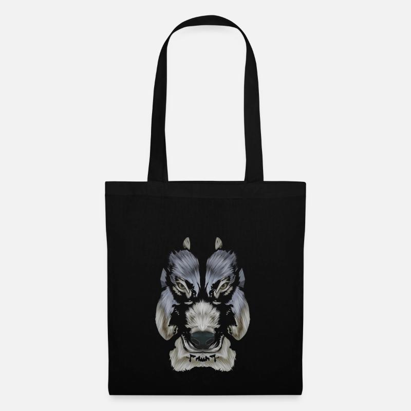 Wolf Wölfe Raubtier Schäferhund Tiere Geschenk - Stoffbeutel - Schwarz