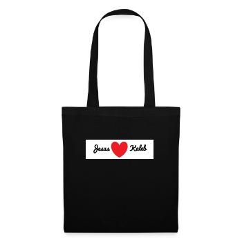 Jésus aime Caleb - Sac en tissu - noir - Devant