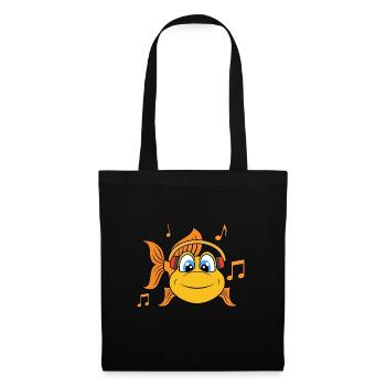Goldfish Listening Music Kopfhörer Clef - Stoffbeutel - Schwarz - Vorne