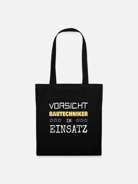 Bautechniker als Berufung - Stoffbeutel - Schwarz