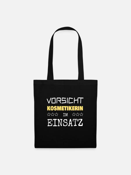 Berufung Kosmetikerin - Stoffbeutel - Schwarz