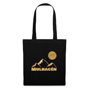 Mulhacén als Berg - Stoffbeutel - Schwarz - Vorne