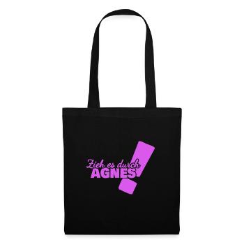 Geschenk für Agnes - Stoffbeutel - Schwarz - Vorne