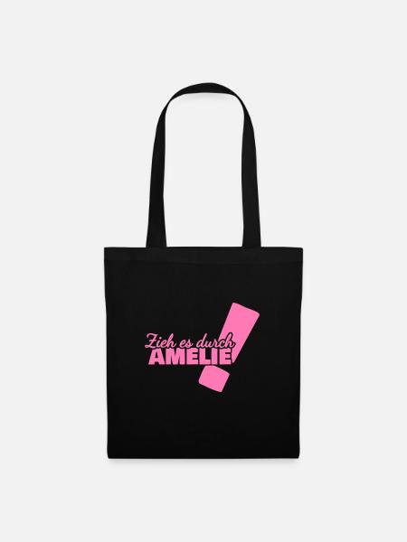 Vorname Amelie - Stoffbeutel - Schwarz