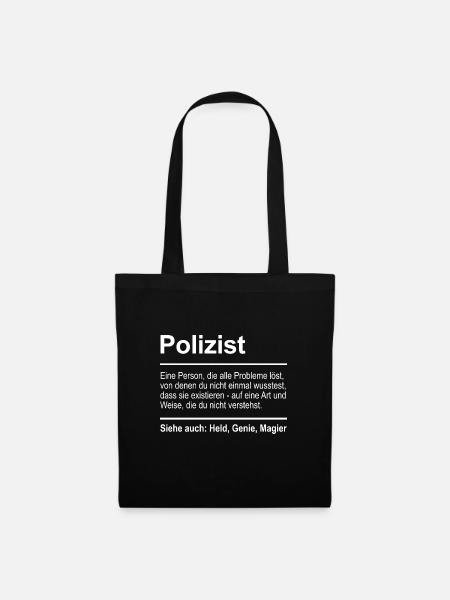 Polizist - Stoffbeutel - Schwarz