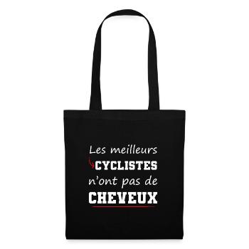 cadeau marrant pas de cheveux cycliste chauve - Sac en tissu - noir - Devant
