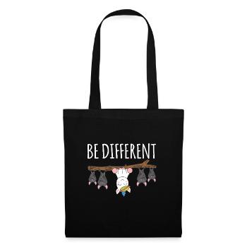 Soyez différent Fledermuas Licorne - Sac en tissu - noir - Devant