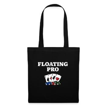 Floating Pro Poker Casino Poker Player Gambling - Stoffbeutel - Schwarz - Vorne
