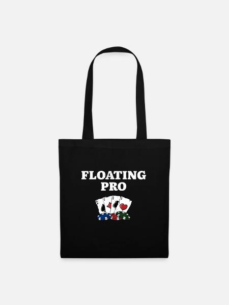 Floating Pro Poker Casino Poker Player Gambling - Stoffbeutel - Schwarz