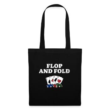 Flop and Fold Casino Poker Gambling Poker Player - Tote Bag - black - Front