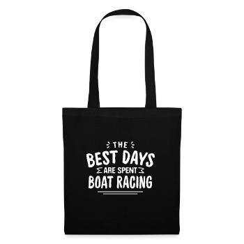 On passe les meilleurs jours à la course de bateaux Bateau d'été - Sac en tissu - noir - Devant