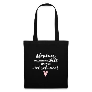 Uromas machen die Welt viel schöner / Beste Uroma - Stoffbeutel - Schwarz - Vorne